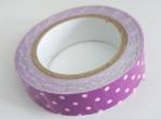 Taśma samoprz. mat. 4mb -Wzór: Kropki fioletowe TL-FABRIC130 Taśma samoprz. mat. 4mb -Wzór: Kropki fioletowe TL-FABRIC130